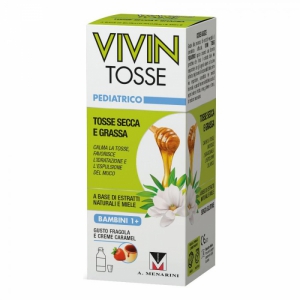 VIVIN TOSSE PEDIATRICO SCIROPPO PER TOSSE SECCA E GRASSA GUSTO FRAGOLA E CREME CARAMEL 150 ML