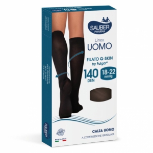 CALZA SAUBER UOMO QSKIN 140 MINI POIS ROYAL VER/BIA NERO S/M