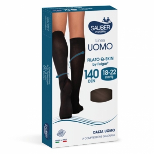 CALZA SAUBER UOMO QSKIN 140 MINI POIS ROYAL VER/BIA NERO L/XL