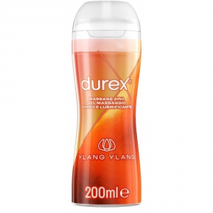 DUREX MASSAGE 2 IN 1 GEL MASSAGGIO CORPO E LUBRIFICANTE YLANG YLANG 200 ML