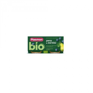 PLASMON OMOGENEIZZATO BIO PERA MIRTILLI 2 VASETTI X 80 G