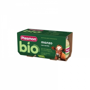 PLASMON BIO OMOGENEIZZATO MANZO CON CAROTE 2 PEZZI