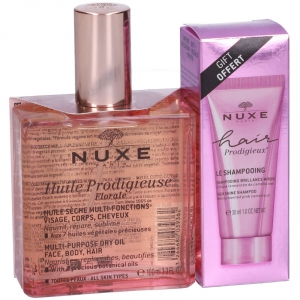 NUXE HUILE PRODIGIEUSE FLORALE 100 ML + HAIR PRODIGIEUX SHAMPOO 30 ML