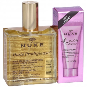 NUXE HUILE PRODIGIEUSE 100 ML + HAIR PRODIGIEUX SHAMPOO 30 ML