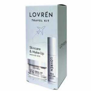 LOVREN MINI-SIZE BOX BLUE  M4 MASCARA MINI + V4 CREMA VISO MINI